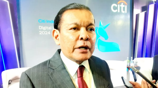 Chief Executive Officer (CEO) Citi Indonesia, Batara Sianturi, dalam acara 'Citi Indonesia Digital Leader Summit 2024' di Jakarta, Rabu, 7 Agustus 2024