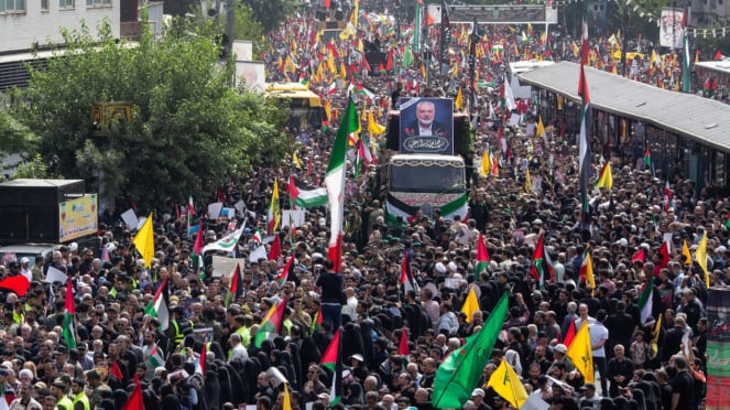 VIVA militar: Funeral del líder de Hamas Ismail Haniya