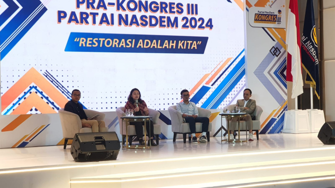 Diskusi Partai Nasdem bertajuk ‘Putusan MA tentang perubahan batas usia: Demokratisasi atau Karpet Merah bagi Penguasa’.