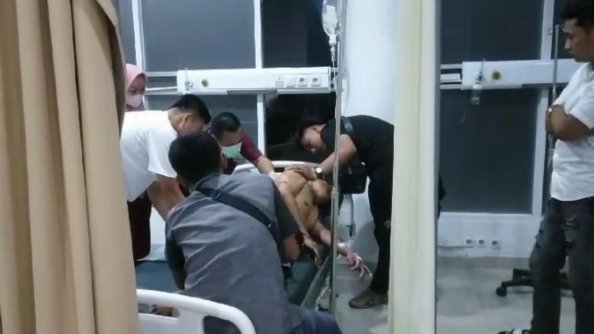 Anggota Ormas Laskar Merah Putih Indonesia dilarikan ke rumah sakit