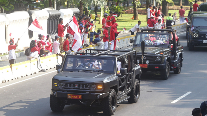 Prosesi Kirab Sang Merah Putih dan Teks Proklamasi dari Jakarta ke IKN