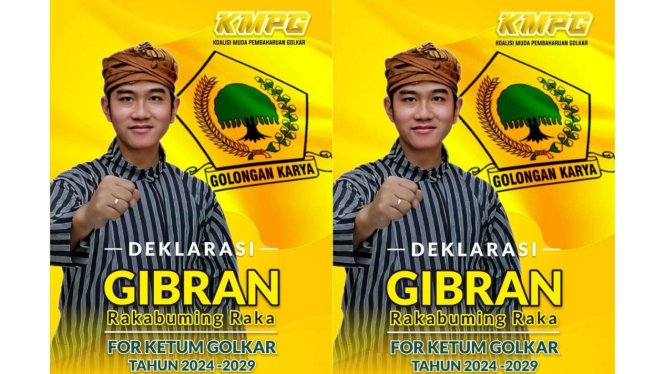 Beredar Flyer Gibran Rakabuming jadi Ketum Golkar 2024-2029