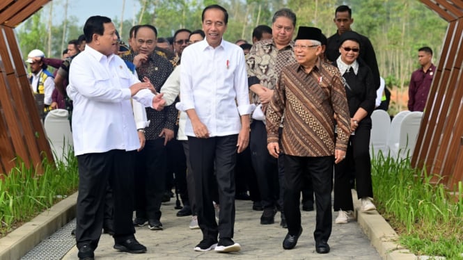 Presiden Jokowi Ajak Wapres dan Para Menteri Keliling IKN