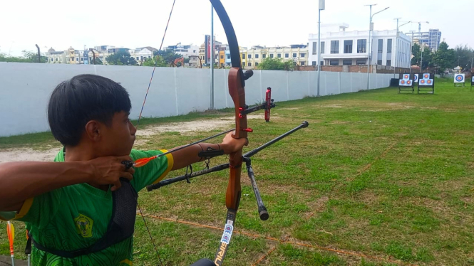 Altet panahan Sumut, saat melakoni sesi latihan.(B.S.Putra/VIVA)