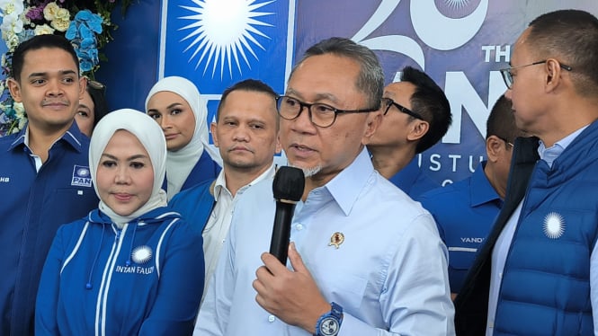 Ketua Umum PAN, Zulkifli Hasan alias Zulhas di Kantor DPP PAN, Jakarta Selatan, Rabu, 14 Agustus 2024