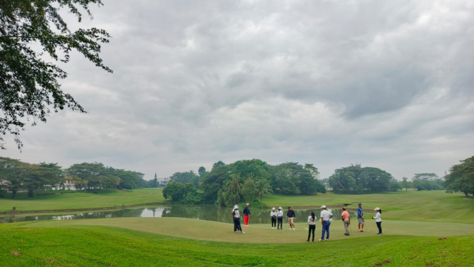 Suasana lapangan golf Royal Sumatera yang diproyeksikan bakal menjadi venue golf di PON XXI Aceh-Sumut 2024.(istimewa/VIVA)