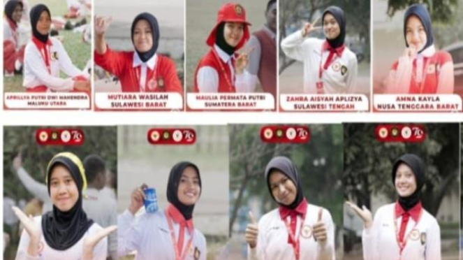 Paskibraka yang Copot Jilbab Saat Dikukuhkan Jokowi di IKN