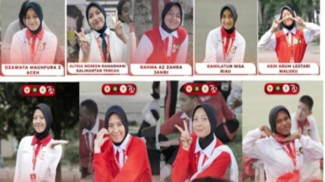Paskibraka yang Copot Jilbab Saat Dikukuhkan Jokowi di IKN