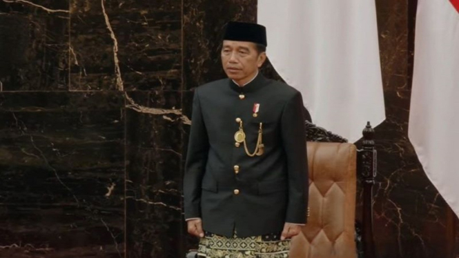 Presiden Joko Widodo (Jokowi) menghadiri pidato tahunan MPR RI 2024