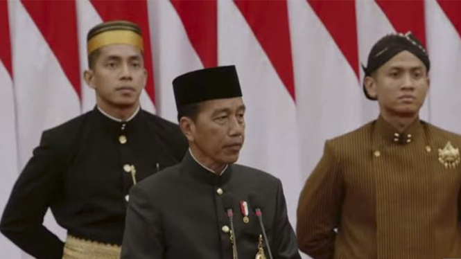 Presiden Joko Widodo dalam Sidang Tahunan 2024 MPR bersama DPR dan DPD