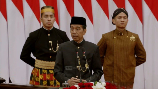 Presiden Joko Widodo (Jokowi) dalam pidato Sidang Tahunan MPR 2024