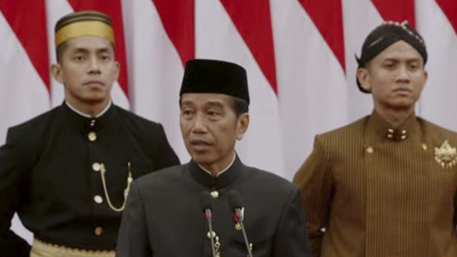 Presiden Joko Widodo dalam Sidang Tahunan 2024 MPR bersama DPR dan DPD