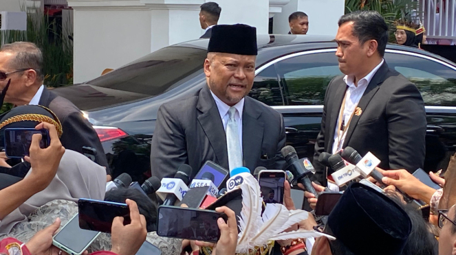 Sohn des dritten Präsidenten der Republik Indonesien BJ Habibie, Ilham Habibie im Merdeka-Palast