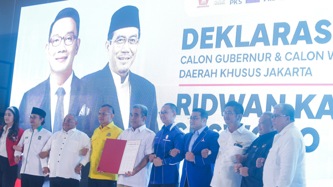 Deklarasi Pencalonan Ridwan Kamil-Suswono Maju Pilkada Jakarta