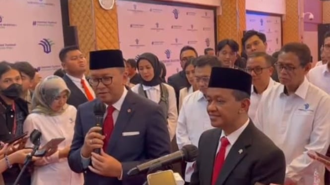 Menteri Investasi/Kepala BKPM Rosan Perkasa Roeslani dan Menteri ESDM Bahlil Lahadalia