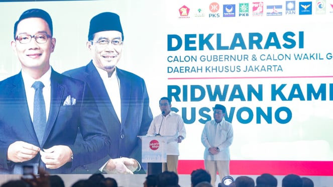 Deklarasi Pencalonan Ridwan Kamil-Suswono Maju Pilkada Jakarta