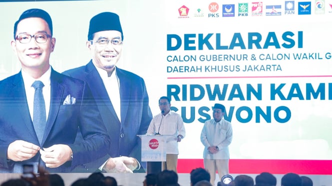 Deklarasi Pencalonan Ridwan Kamil-Suswono Maju Pilkada Jakarta