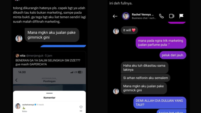 DM Rachel Venya bersama teman-temannya