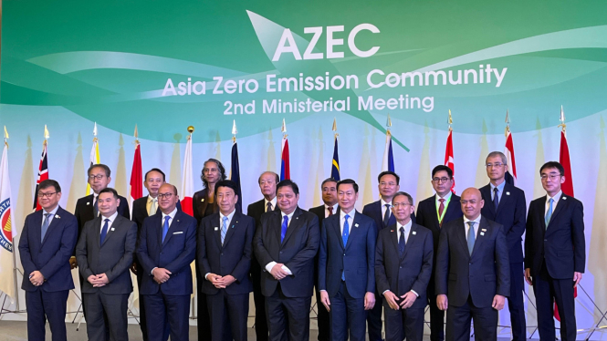 [dok. Perwakilan Negara-negara Asia dalam Asia Zero Emission Community (AZEC) Ministerial Meeting, yang digelar di Jakarta, Rabu, 21 Agustus 2024]