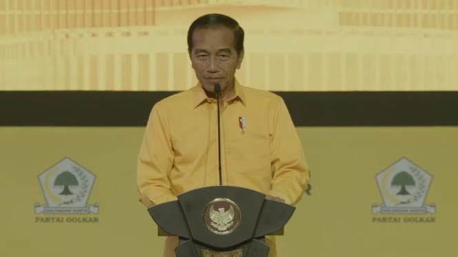 Presiden RI Jokowi hadir di Munas Golkar.