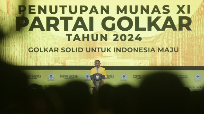 Ketua Umum Partai Golkar Bahlil Lahadalia di Penutupan Munas XI Partai Golkar