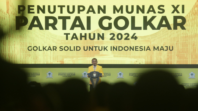 Ketua Umum Partai Golkar Bahlil Lahadalia di Penutupan Munas XI Partai Golkar