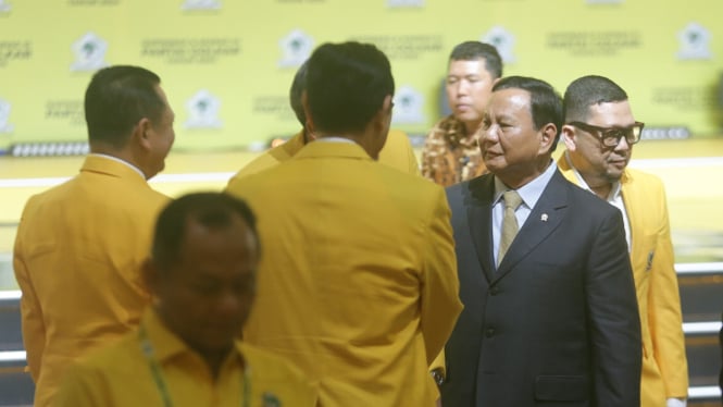 Prabowo Subianto Hadiri Penutupan Munas Partai Golkar