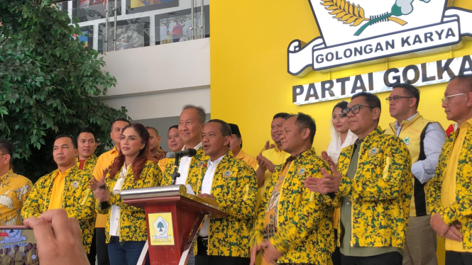 Ketua Umum Partai Golkar, Bahlil Lahadalia di Kantor DPP Partai Golkar, Jakarta Barat, Kamis, 22 Agustus 2024