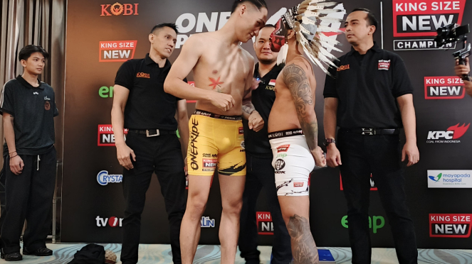 Ferdian Paleka vs Kumis di Timbang Badan Jelang One Pride MMA 81