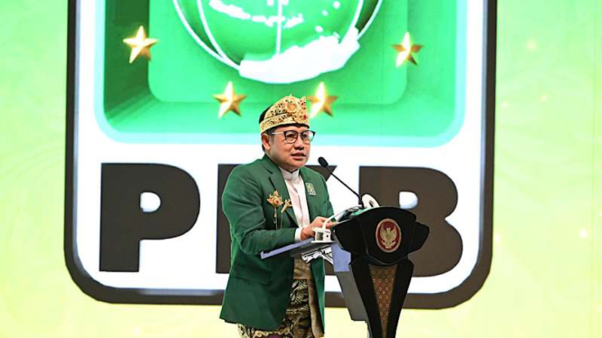 Ketua Umum PKB, Muhaimin Iskandar Saat Kongres PKB Dihadiri Wapres Maruf Amin