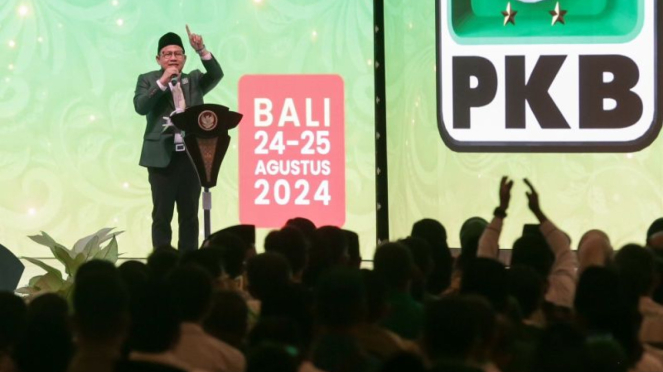 Muhaimin Iskandar atau Cak Imin di Mukatamar PKB di Bali