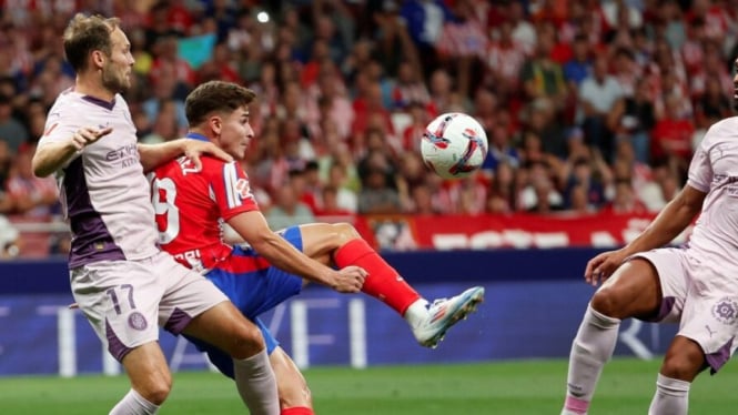 Julian Alvarez di laga Atletico vs Girona