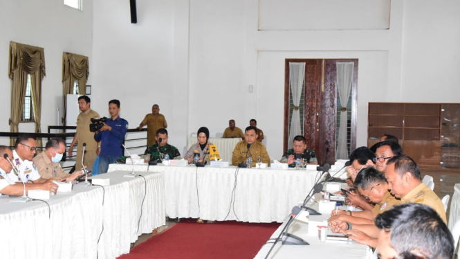 Rapat persiapan pembukaan PON 2024 Wilayah Sumut, di Kantor Bupati Deli Serdang.(dok Pemkab Deliserdang)