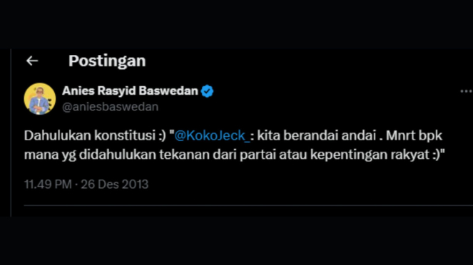 Cuitan lawas Anies Baswedan