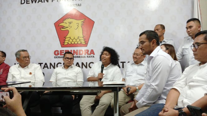 Marshel Widianto di kantor DPC Gerindra Tangerang Selatan