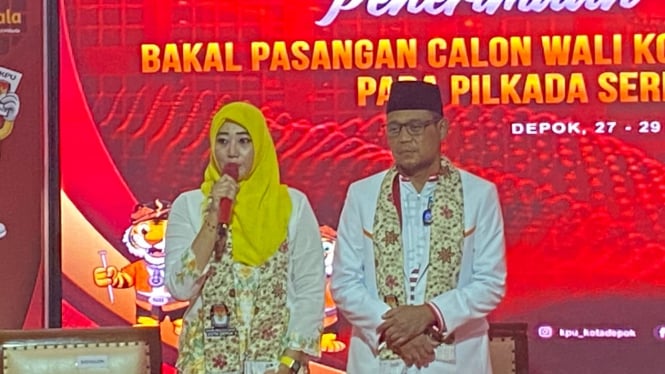 Pasangan Imam-Ririn daftar ke KPU Depok