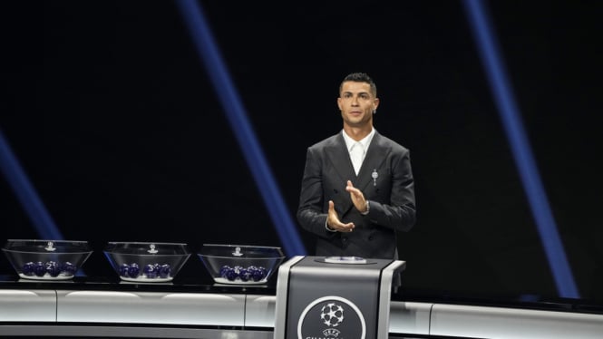 Cristiano Ronaldo saat drawing Liga Champions