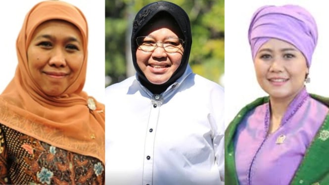 Khofifah, Risma, dan Luluk Calon Gubernur Jawa Timur