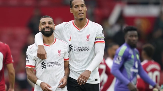 Pemain Liverpool, Mohamed Salah dan Virgil van Dijk