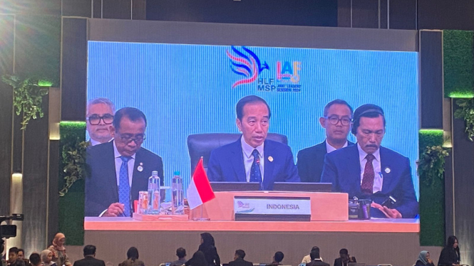 Jokowi Dalam Pembukaan Indonesia Africa Forum (IAF) ke-2 dan High-Level Forum on Multi-Stakeholder Partnership (HLF MSP) 2024, di Nusa Dua, Bali