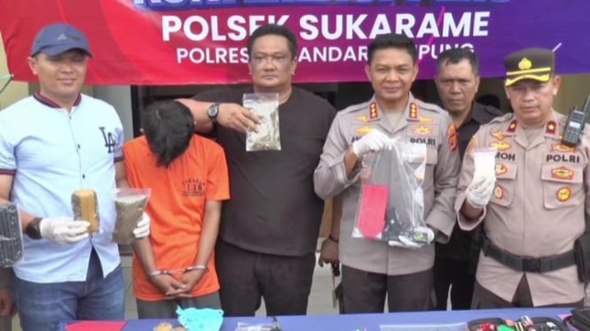 Penangkapan pelaku penembakan mahasiswa PKL di Kantor Bawaslu Lampung