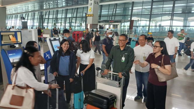 Direktur Utama Citilink Dewa Rai di Bandara Soetta