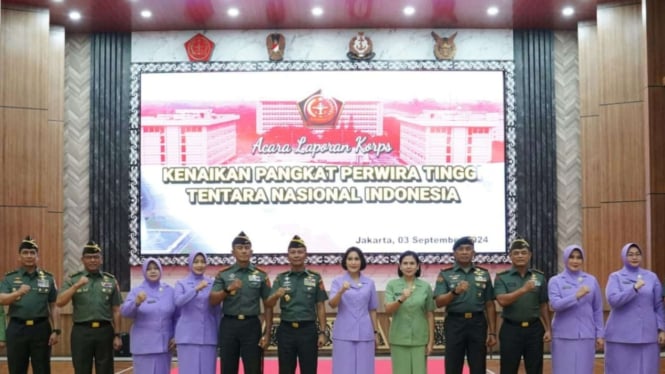 86 Perwira Tinggi TNI Naik Pangka