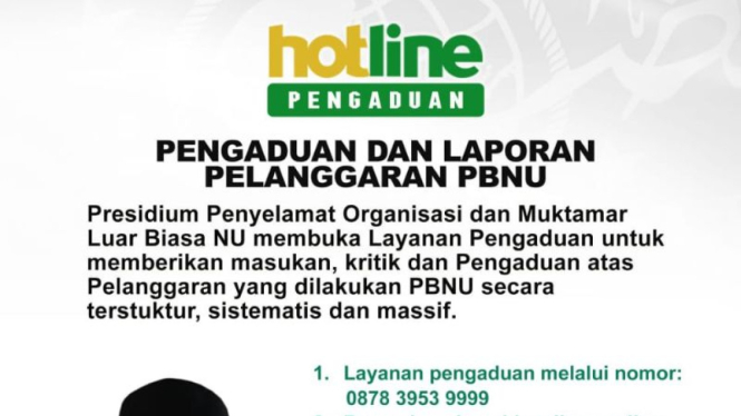 Hotline pengaduan dan laporan pelanggaran PBNU