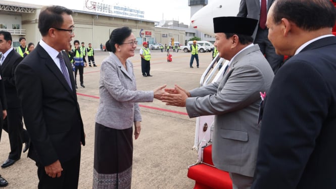 Menhan RI Prabowo Subianto melakukan kunker ke Laos (sumber: Biro Humas Setjen Kemhan)