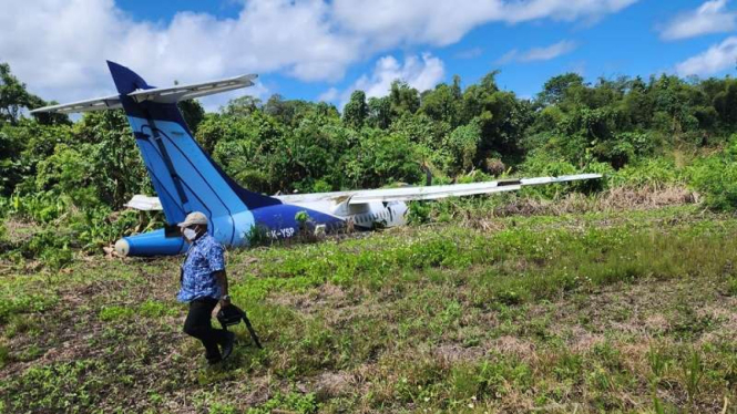 Pesawat Trigana Air tergelincir di Serui Papua