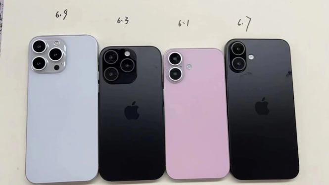 iPhone 16 Pro Max, iPhone 16 Plus, iPhone 16, dan iPhone 16 Pro.