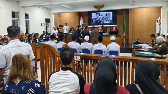 Sidang PK 6 terpidana kasus kematian Vina di PN Cirebon, Jawa Barat