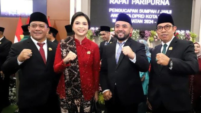 Empat anggota DPRD Kota Batu yang mundur.