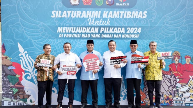 Tiga bakal paslon di Pilgub Riau 2024 deklarasi pemilu damai